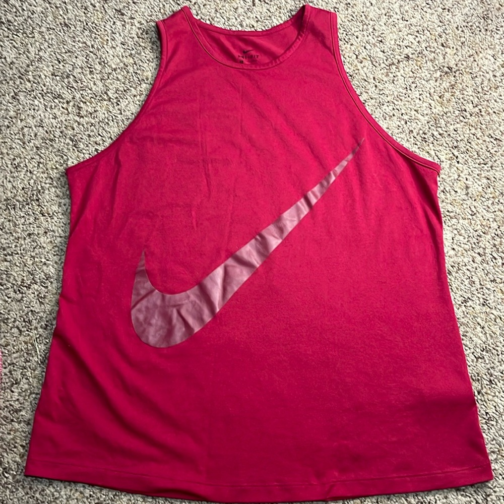 Nike DriFit Deep Red Tank Top Large
